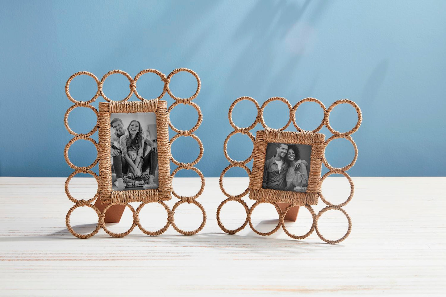 Mud Pie Large Seagrass Link Photo Frame