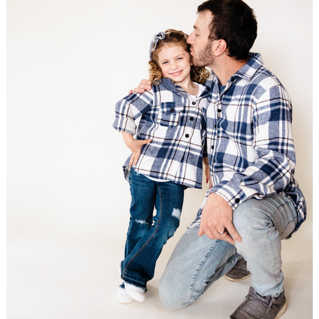 Navy Plaid Flannel - Adult