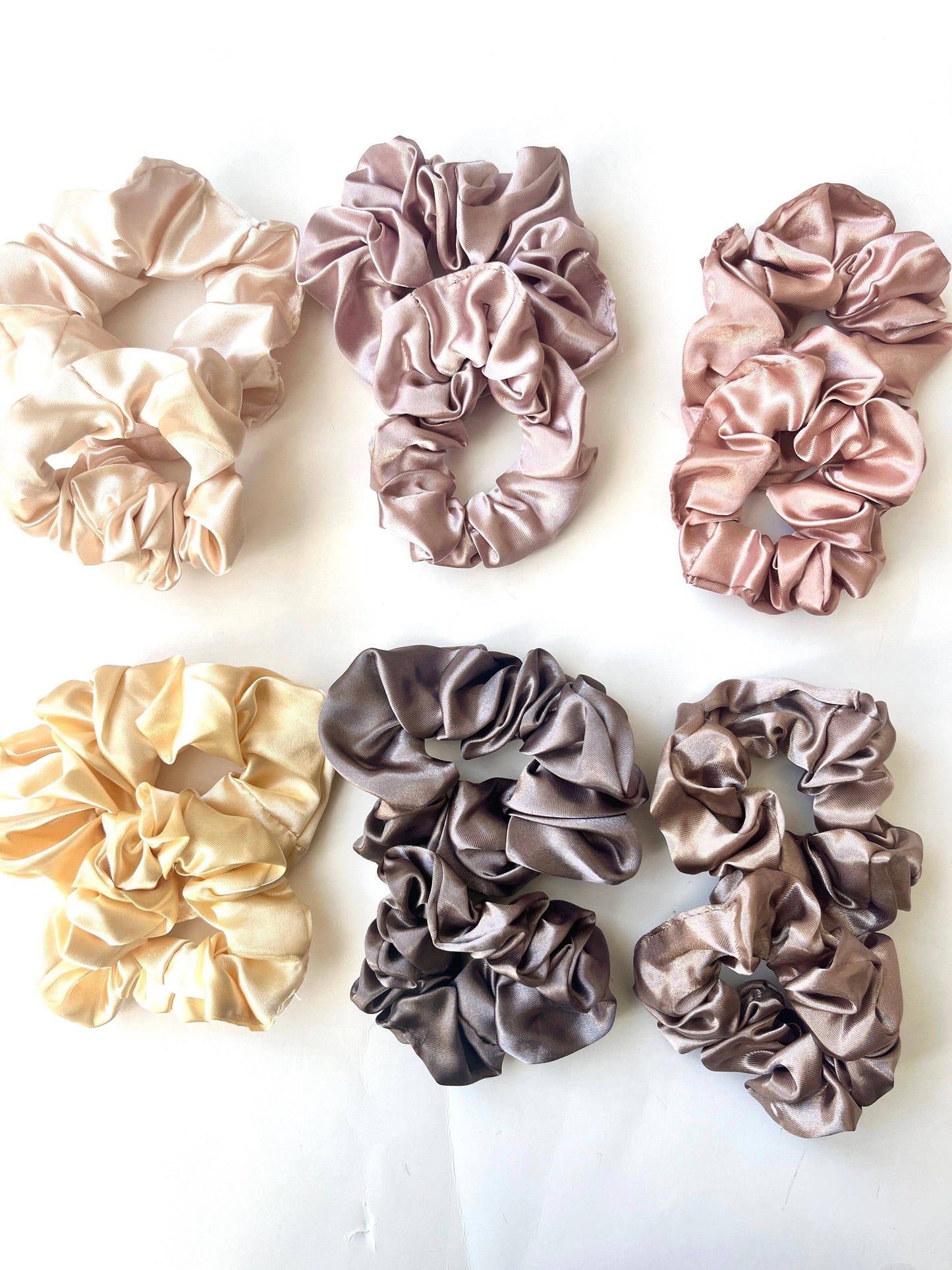 Hair Scrunchies - Satin Spring Set