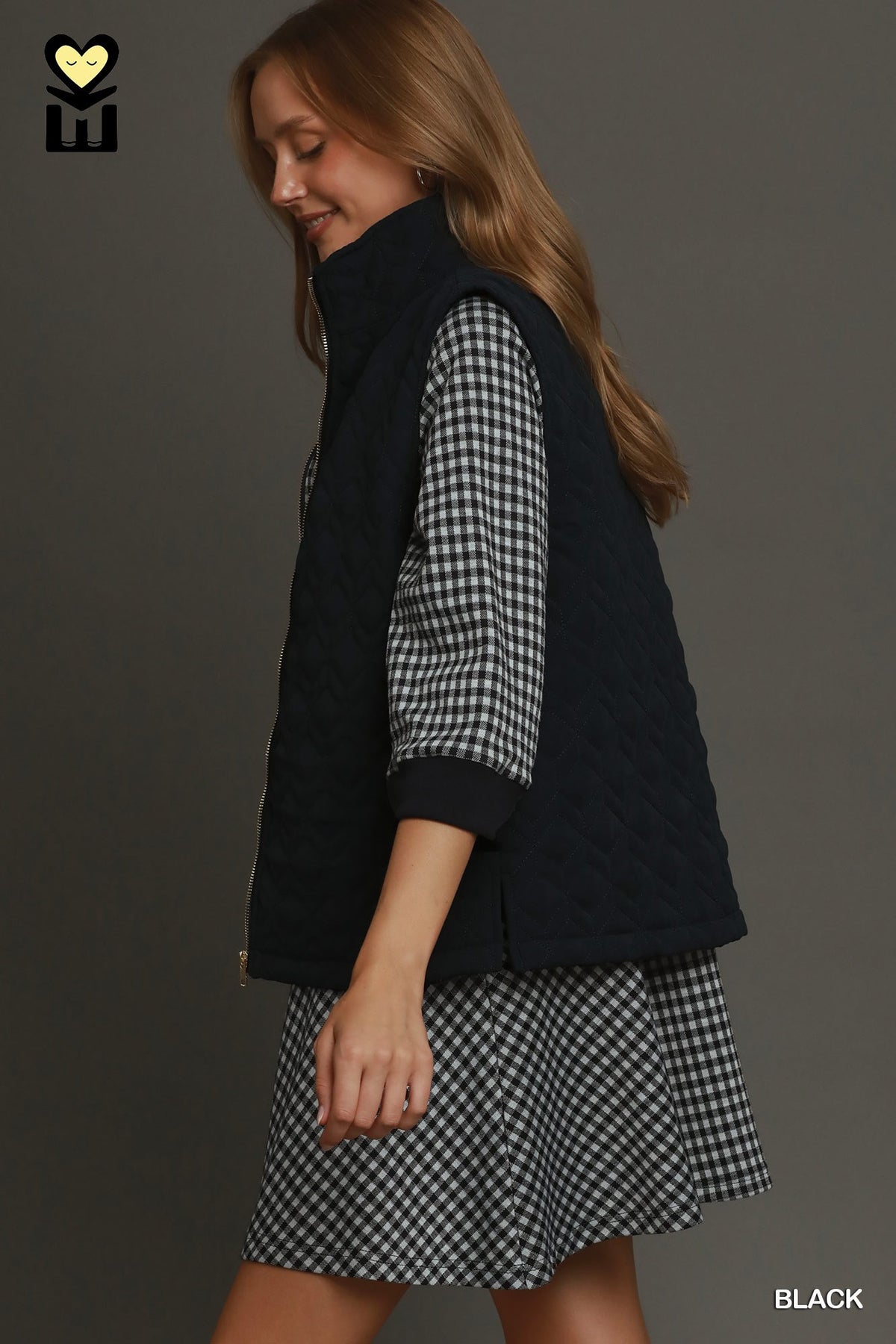 Quilted Zip Up Vest