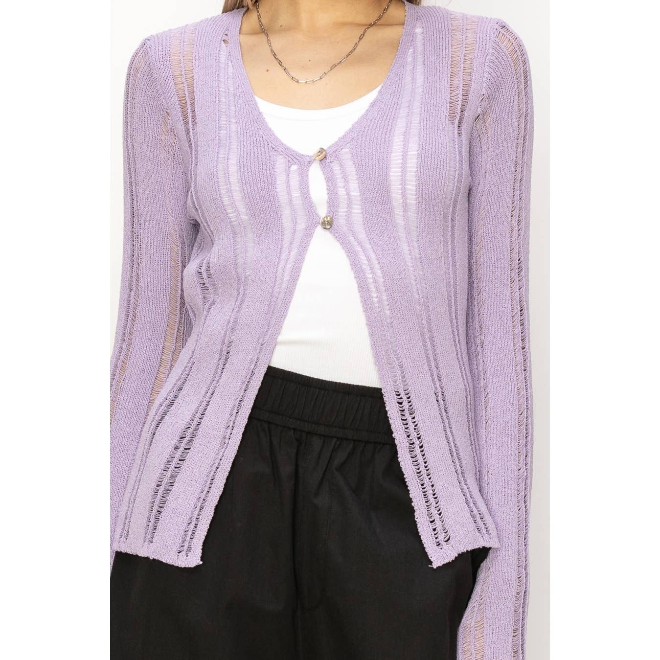 OPEN KNIT CARDIGAN