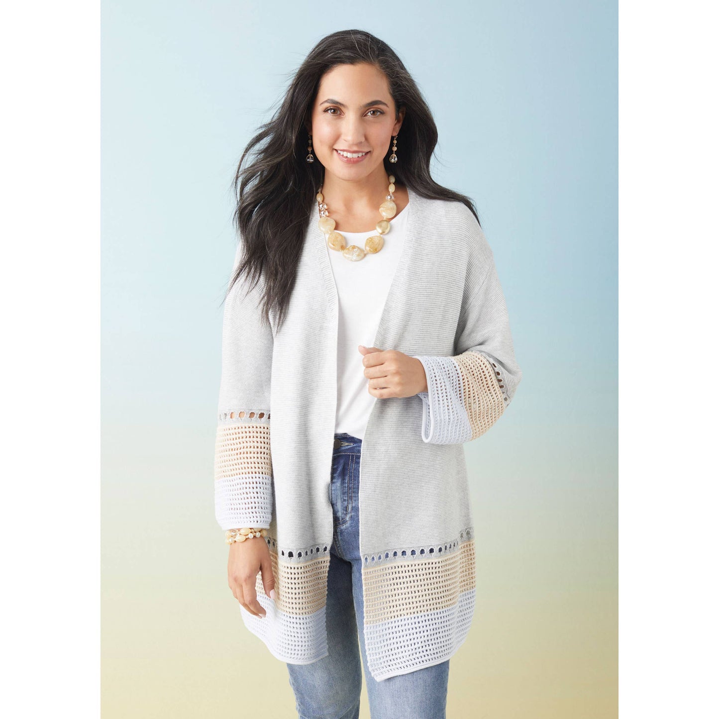 Judie Cardigan with Crochet Border