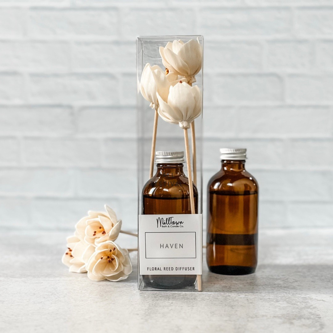 Haven Floral Reed Diffuser | Long-Lasting Scent | Clean & Flameless Fragrance