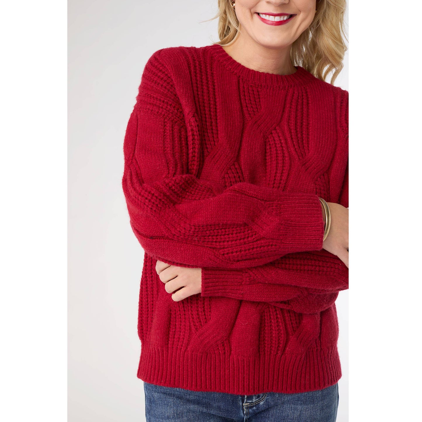 Sascha Chunky Cable Knit Sweater