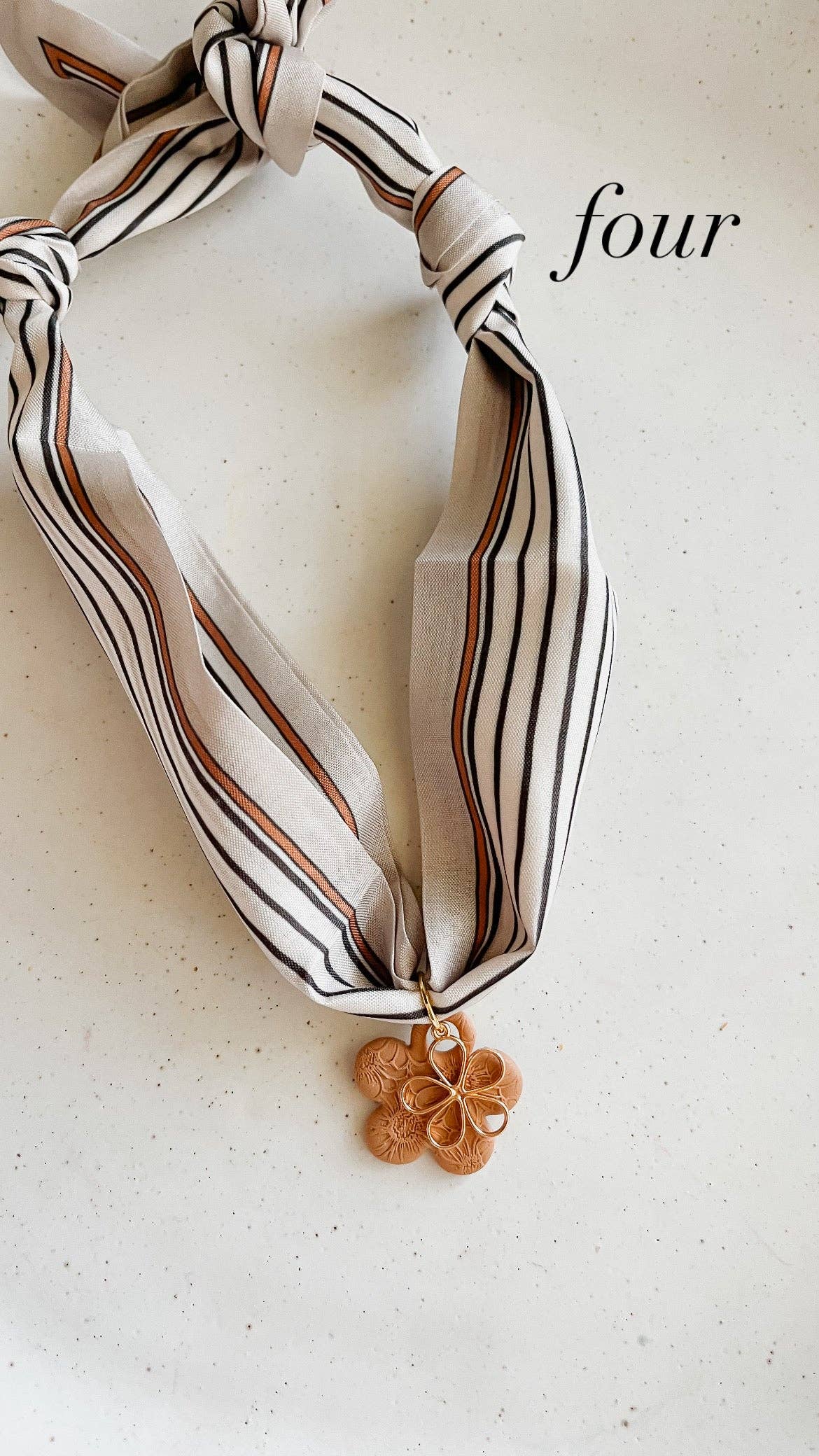 Clay Scarf Necklace