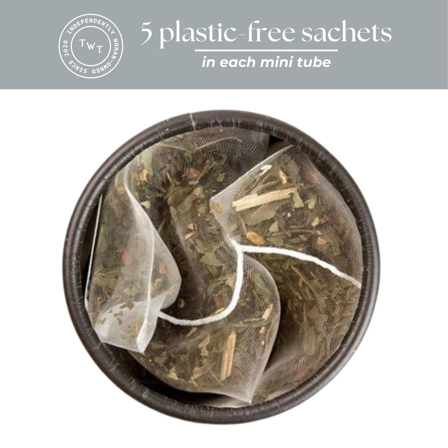 Peppermint Herbal Mini Tea Tube (5 tea bags)