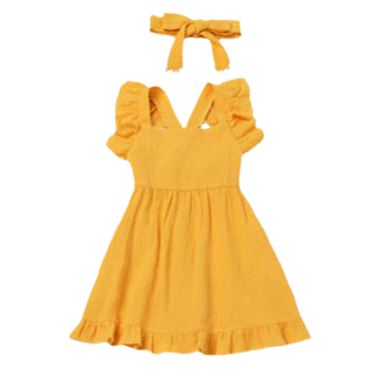 Yellow Maxi Matching Mommy & Me Dress- Child Size