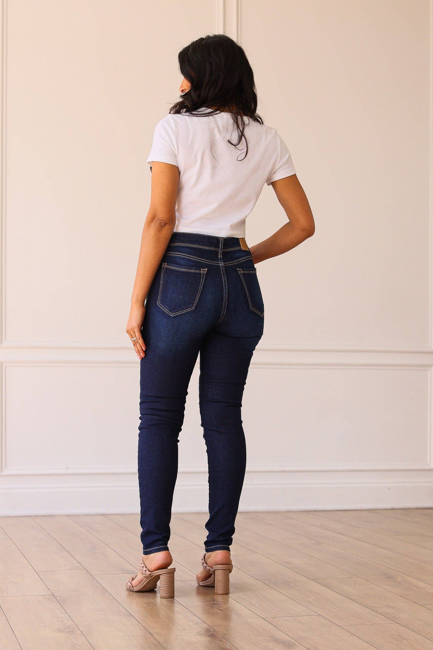 The Paris High Rise Dark Wash Skinny Jean