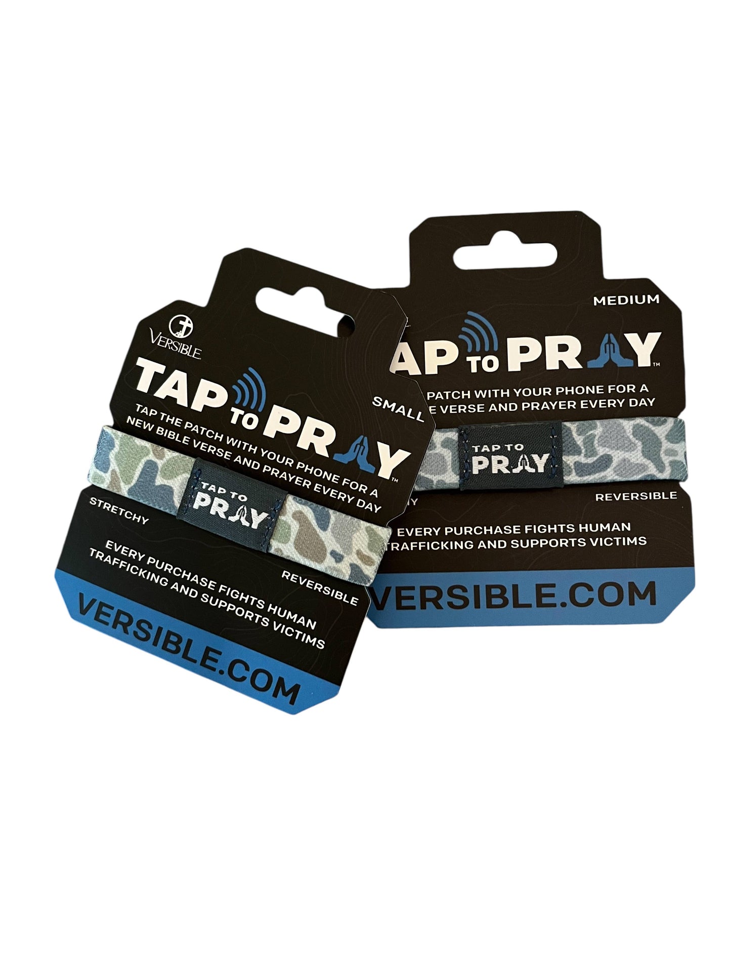 Tap To Pray™ Wristbands - River Rock Camo Moss & Slate