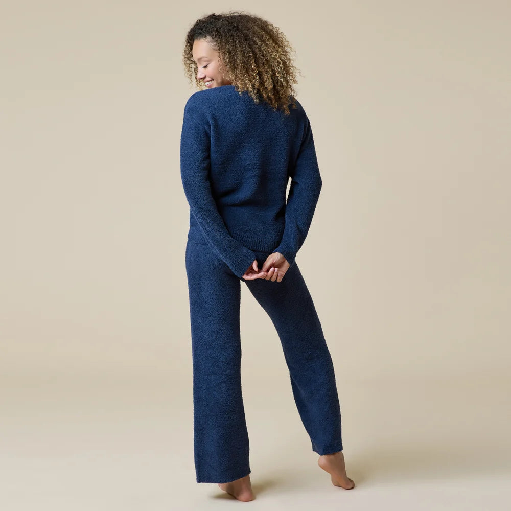 Solid Marshmallow V-Neck Lounge Set