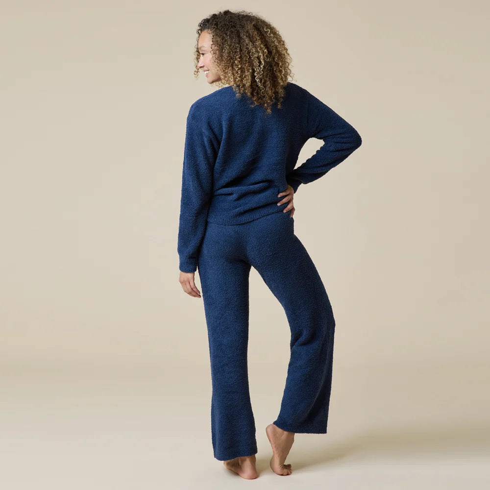 Solid Marshmallow V-Neck Lounge Set