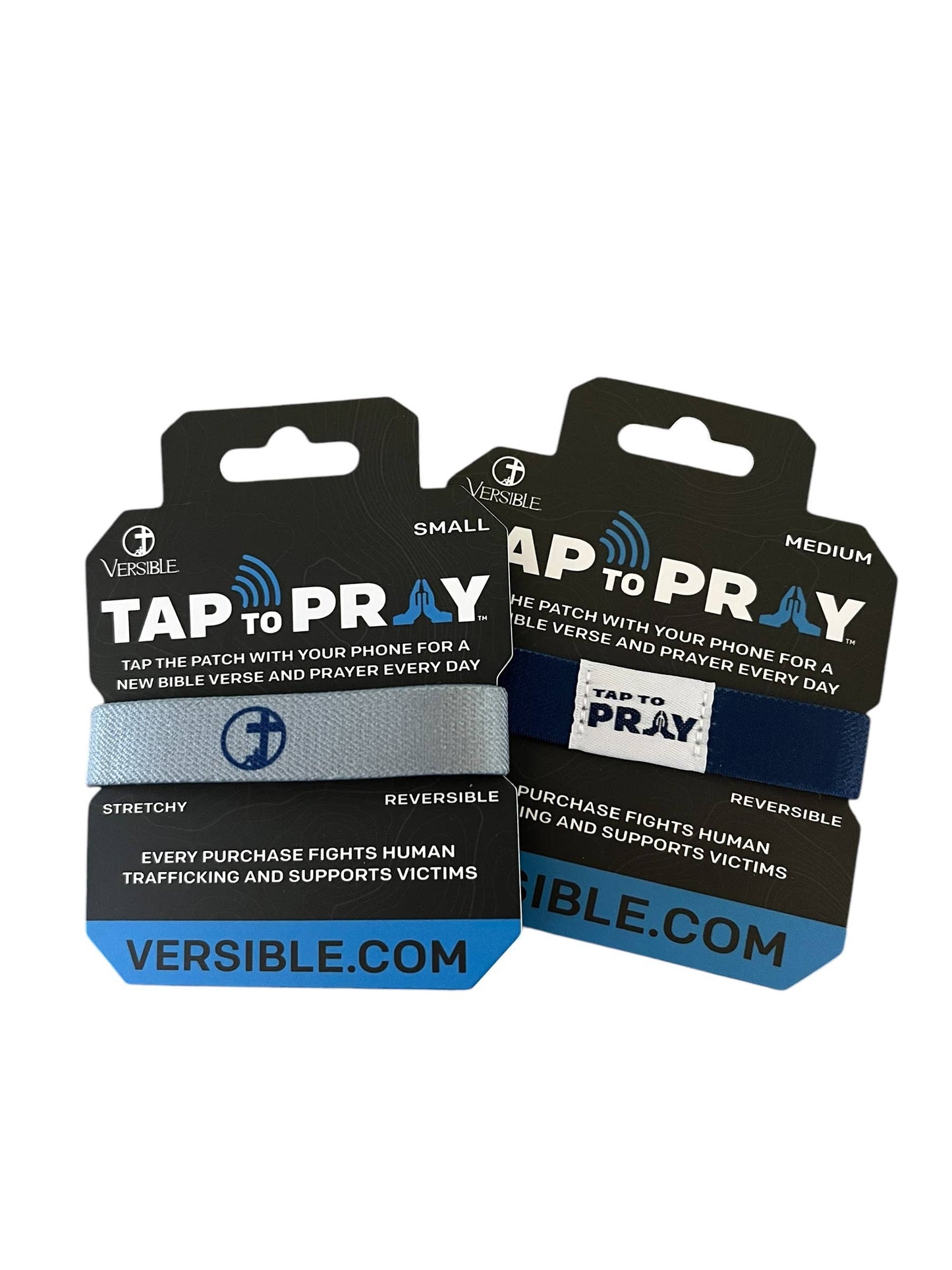 Tap To Pray™ Wristbands - Navy & Grey
