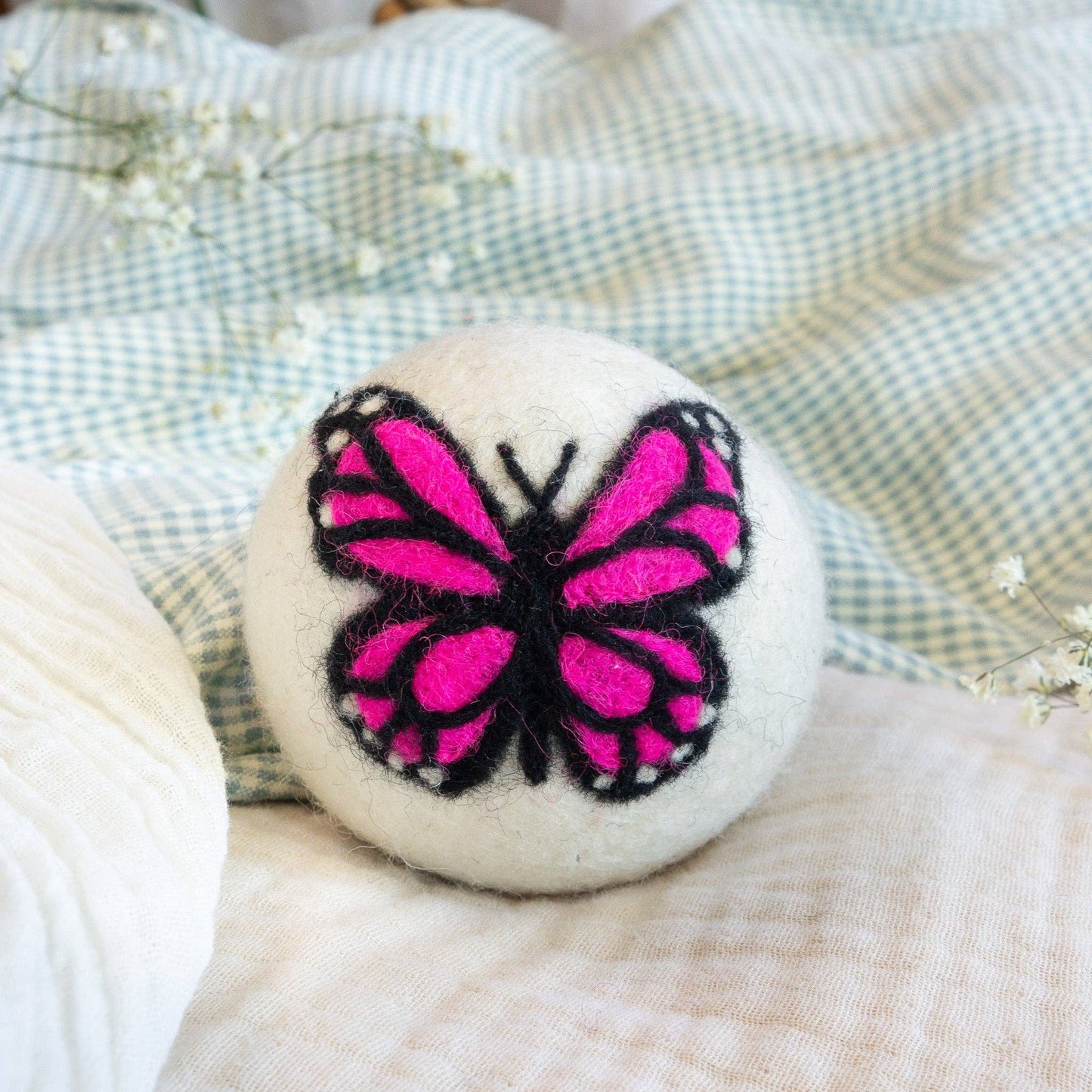 Monarch Butterfly Eco Wool Dryer Ball Set of 3