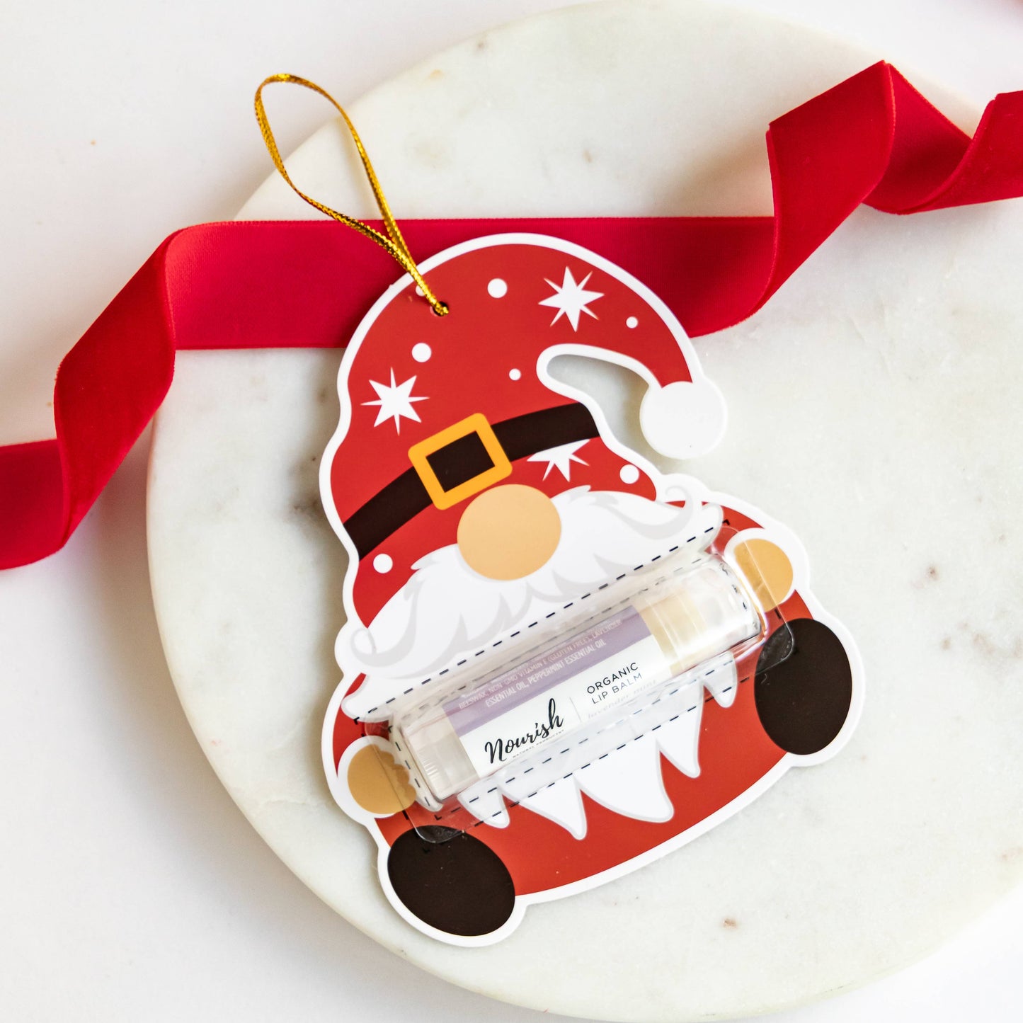 Kissmas Ornament - Holiday Christmas Ornament with Lip Balm