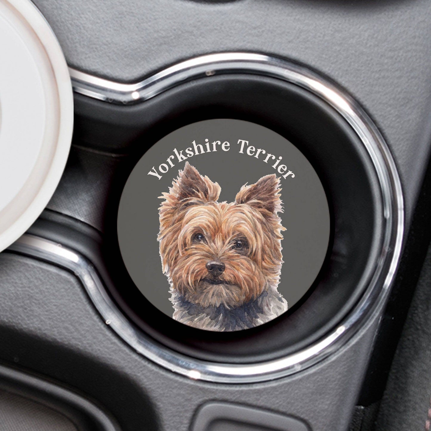 Ceramic Yorkshire Terrier Car Coaster