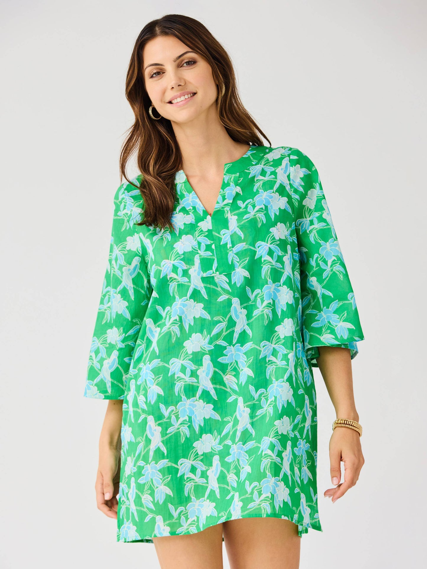 Elizabeth Beach Dress | Tiki Tropics Green