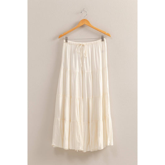 High Waist Tiered Maxi Skirt
