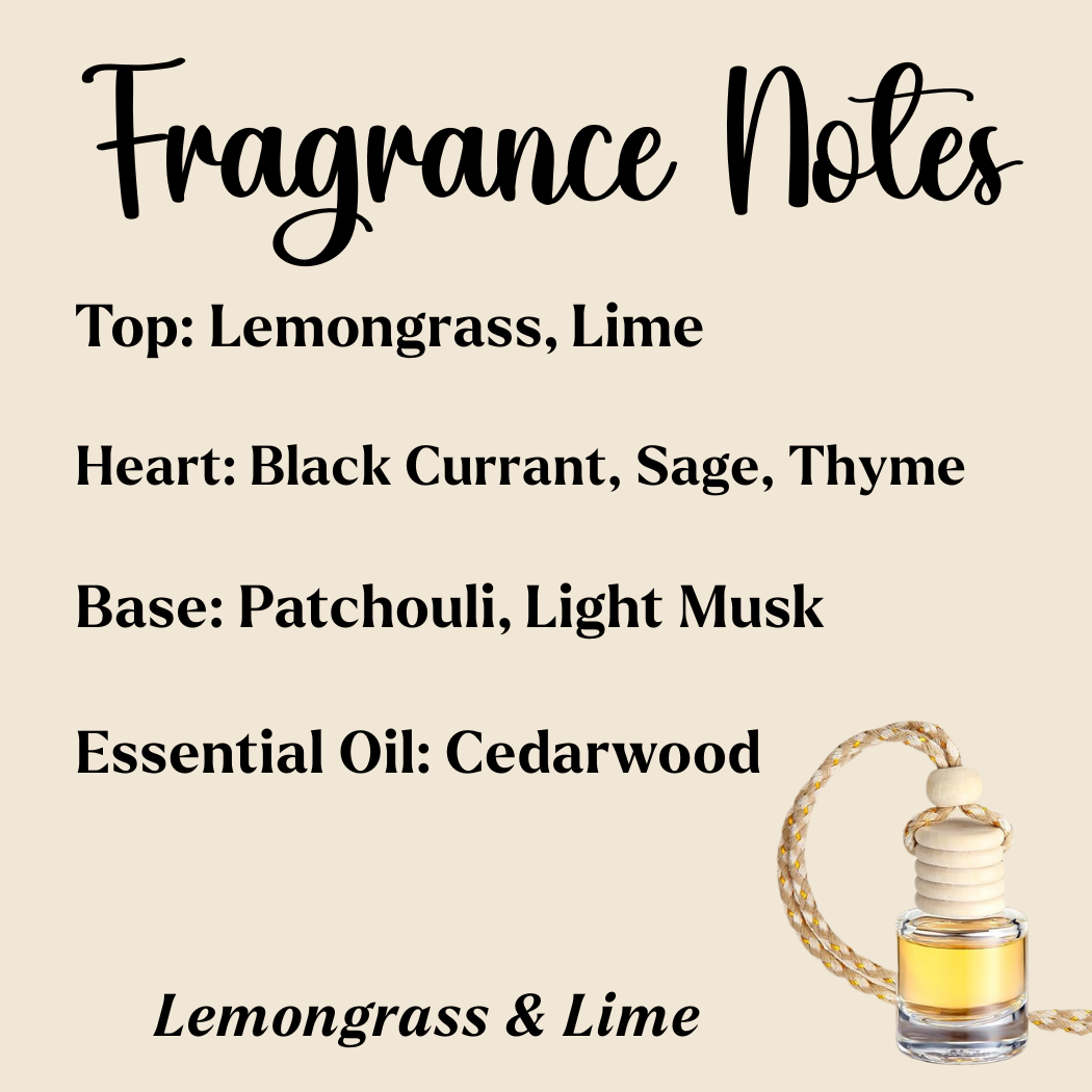 Hanging Car Diffusers | Sweet Lemongrass | Made in USA