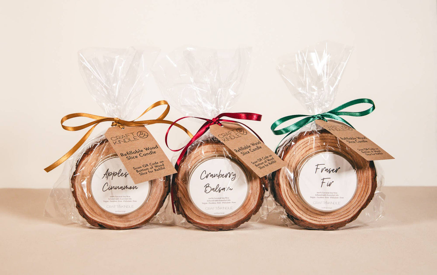 Holiday Gift Wrapped Candles - Christmas Stocking Stuffers