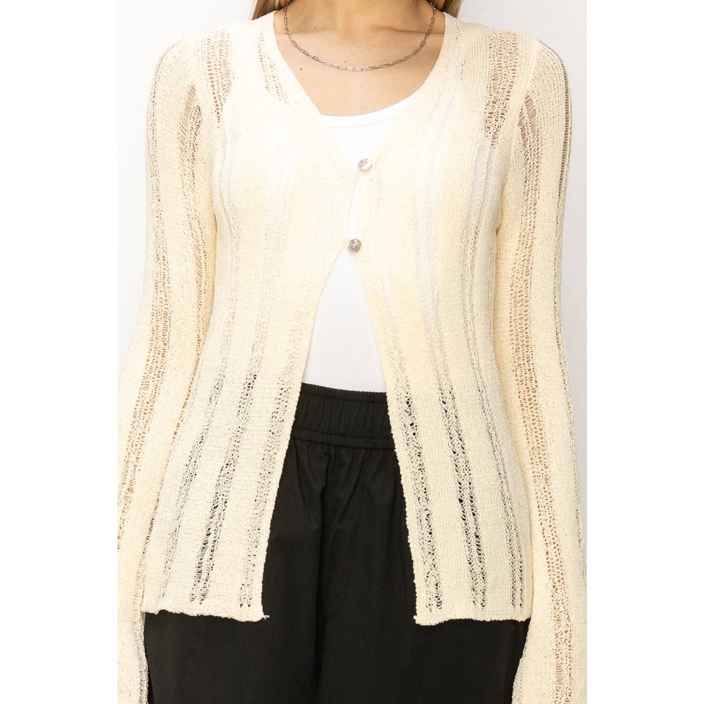 OPEN KNIT CARDIGAN