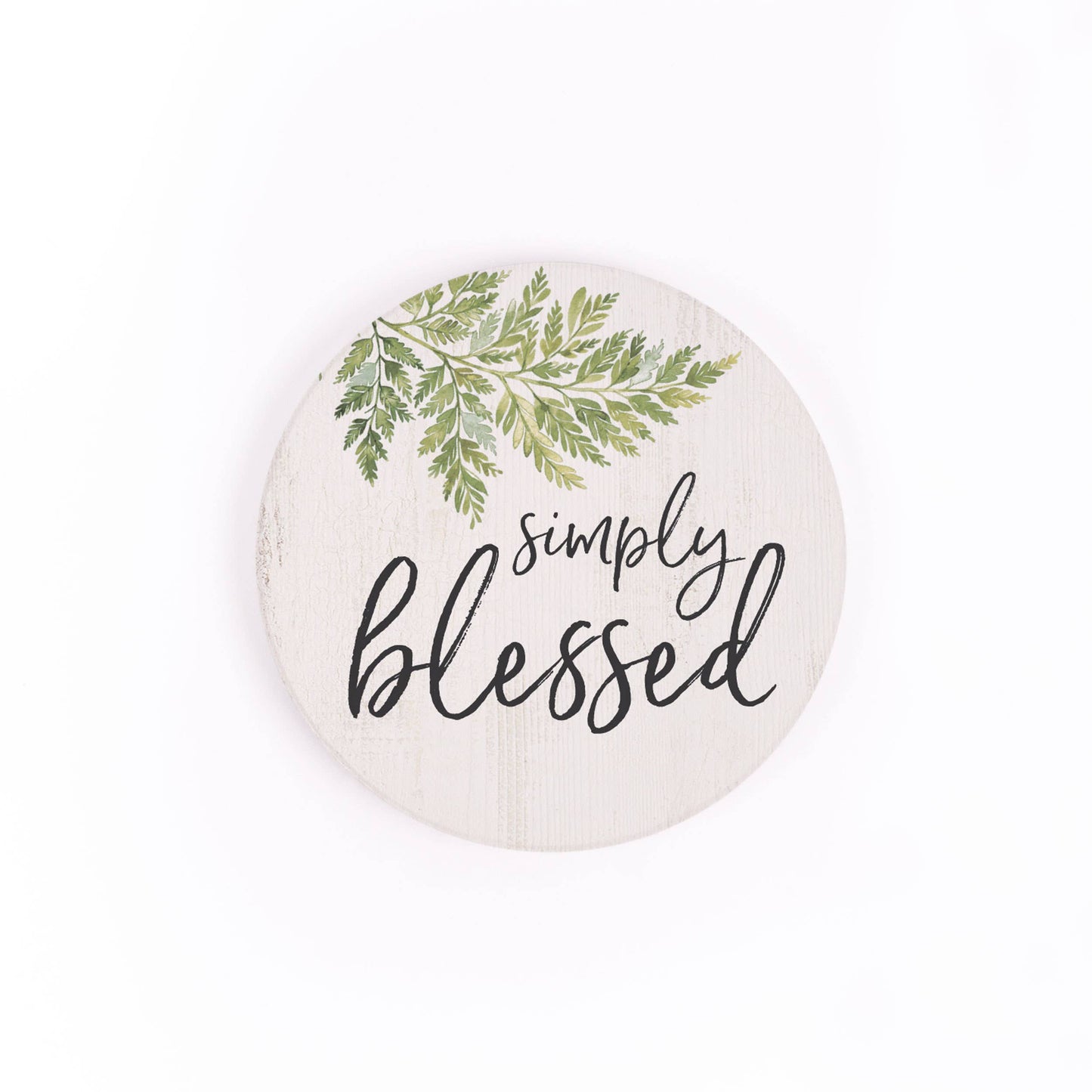 Ceramic Simply Blessed Car Coaster