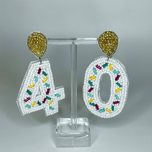 40th Birthday Cake Earrings