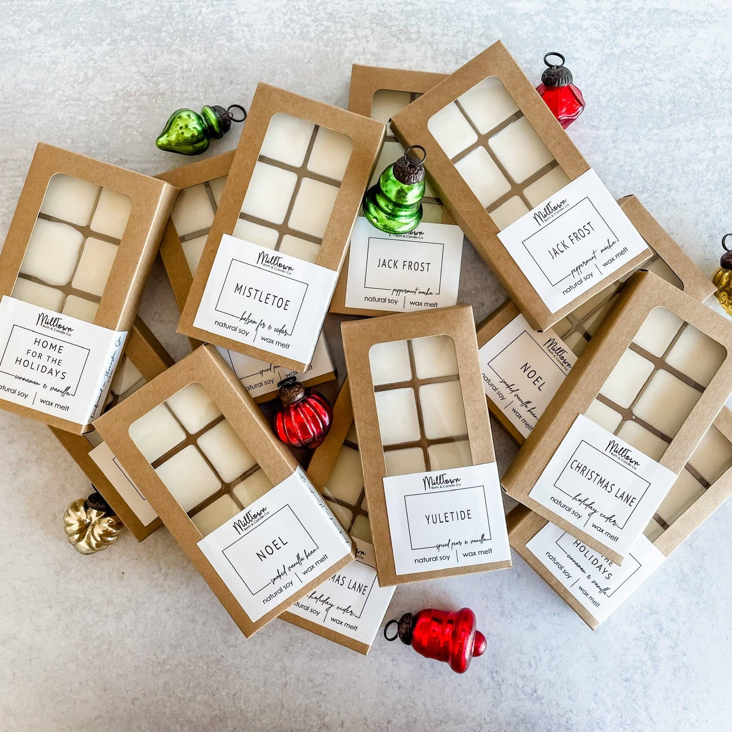 Wax Melts- Christmas Edition - Hand-Poured 100% Soy Wax