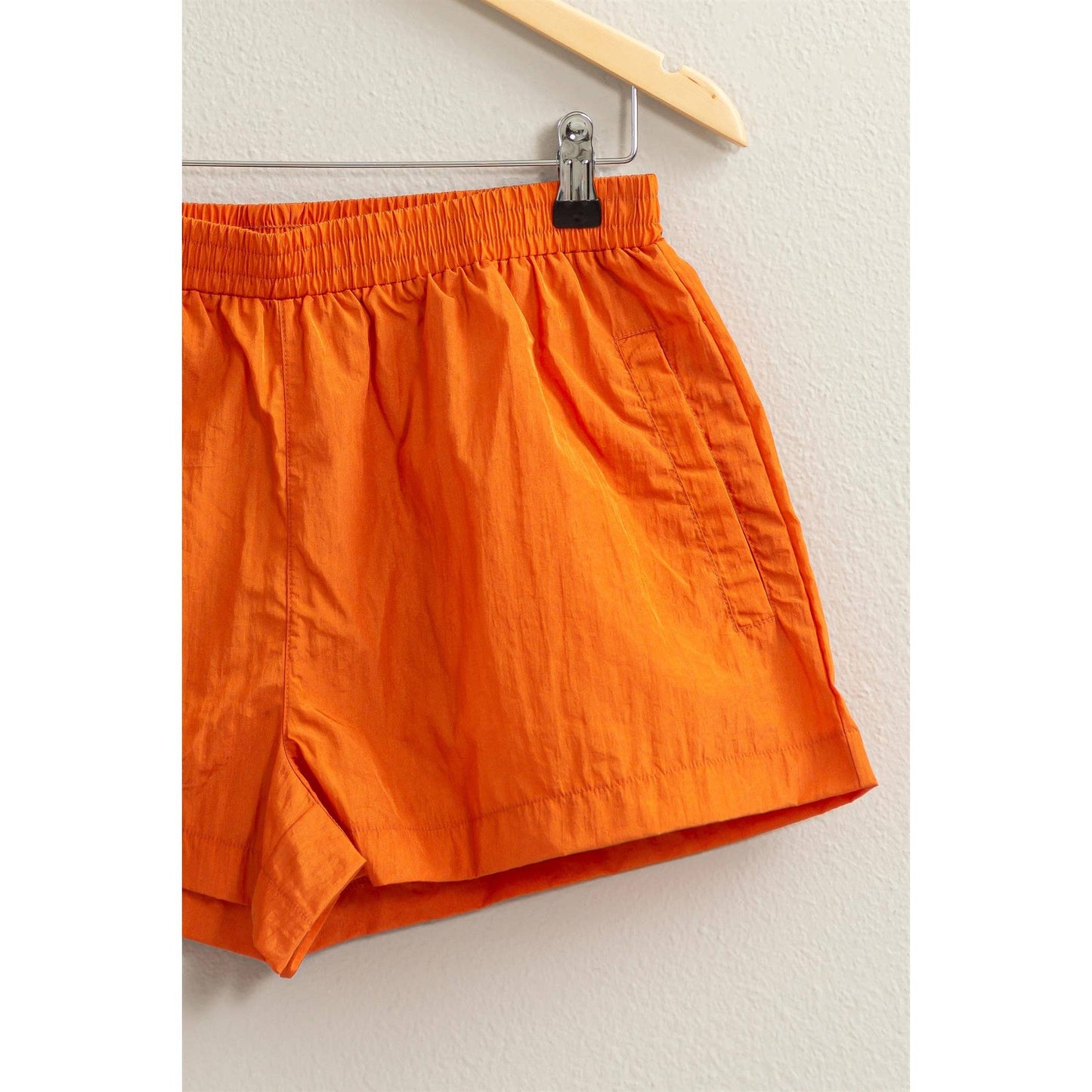 MID WAIST NYLON SHORTS