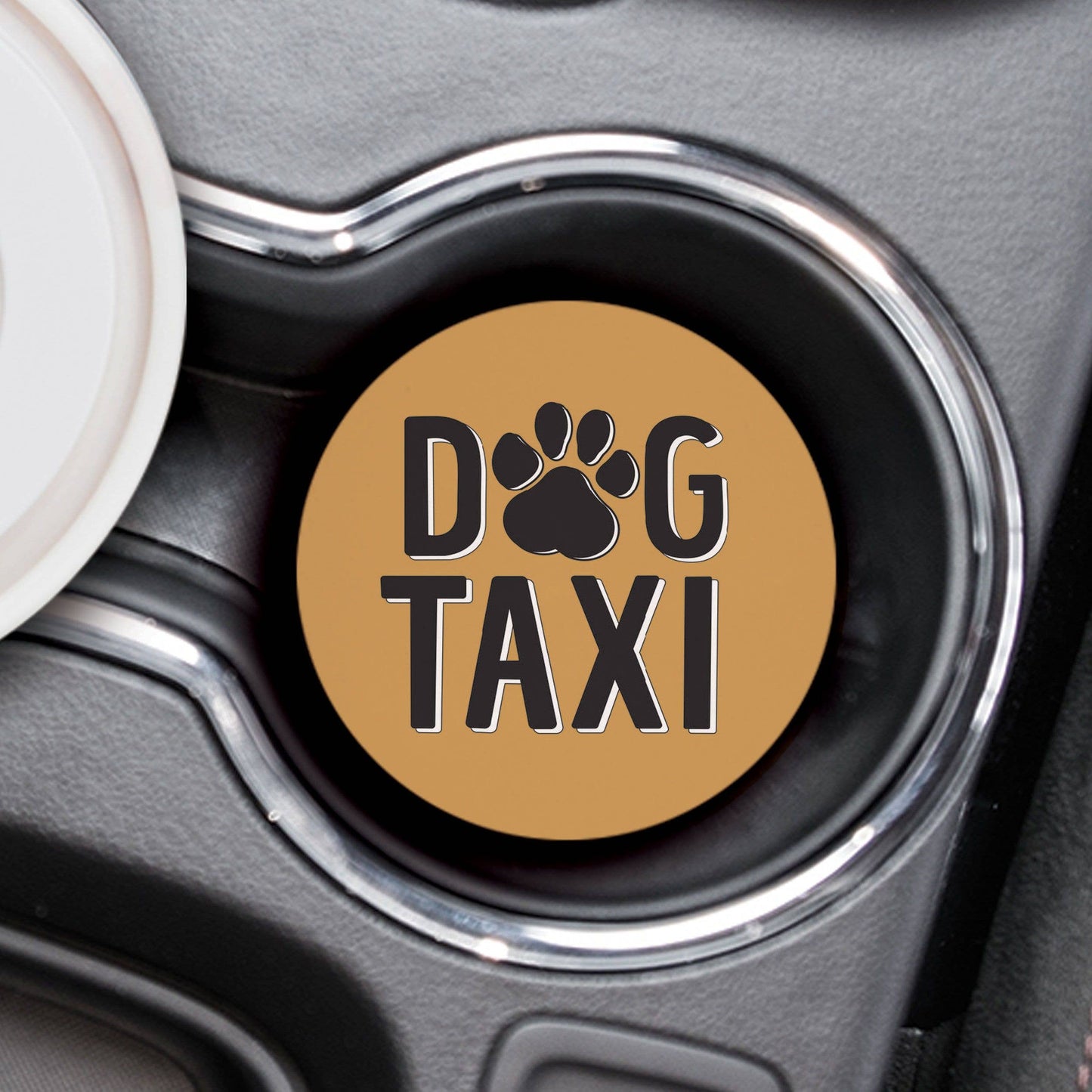 Ceramic Dog Taxi Car Coaster