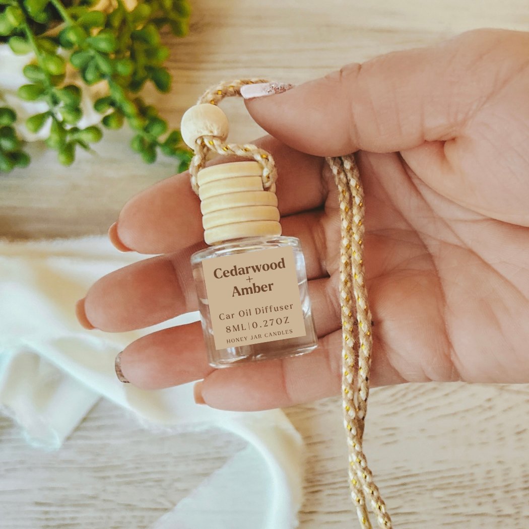 Hanging Car Diffusers | Cedarwood + Amber | Made in USA