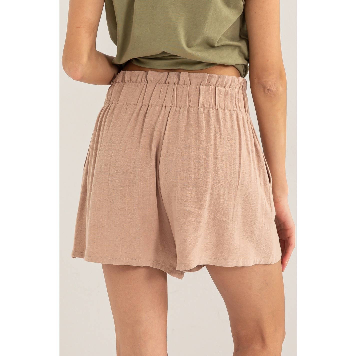 LINEN PAPERBAG SHORTS