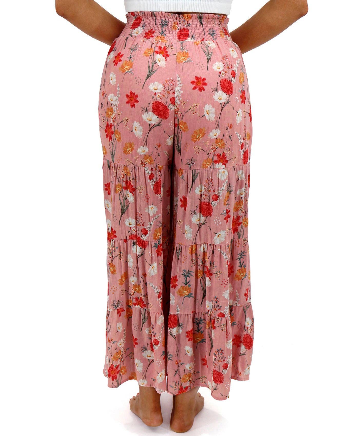 Maxi Skirt/Pant - Ankle Length in Pink Floral