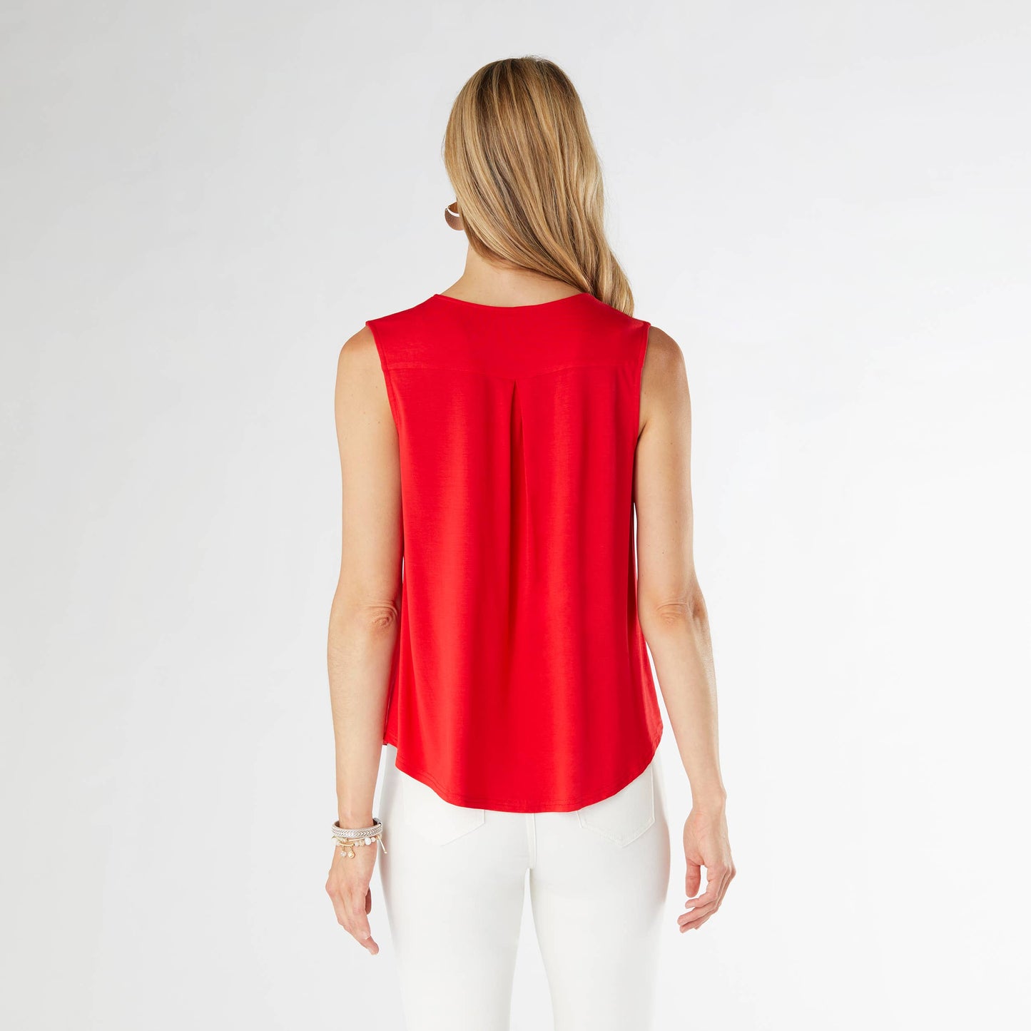 Erin Pleat Back V-Neck Tank