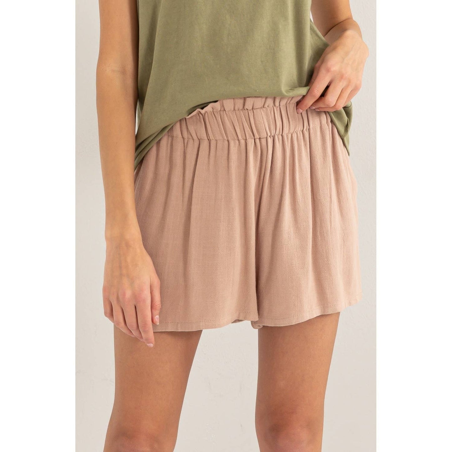 LINEN PAPERBAG SHORTS