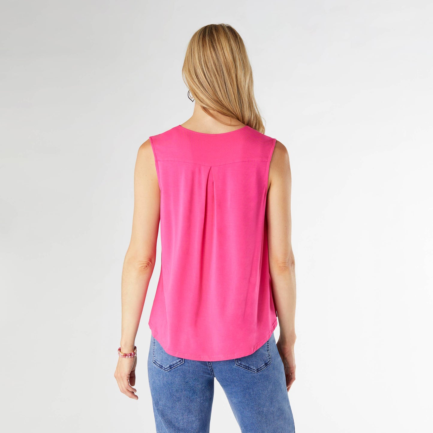 Erin Pleat Back V-Neck Tank