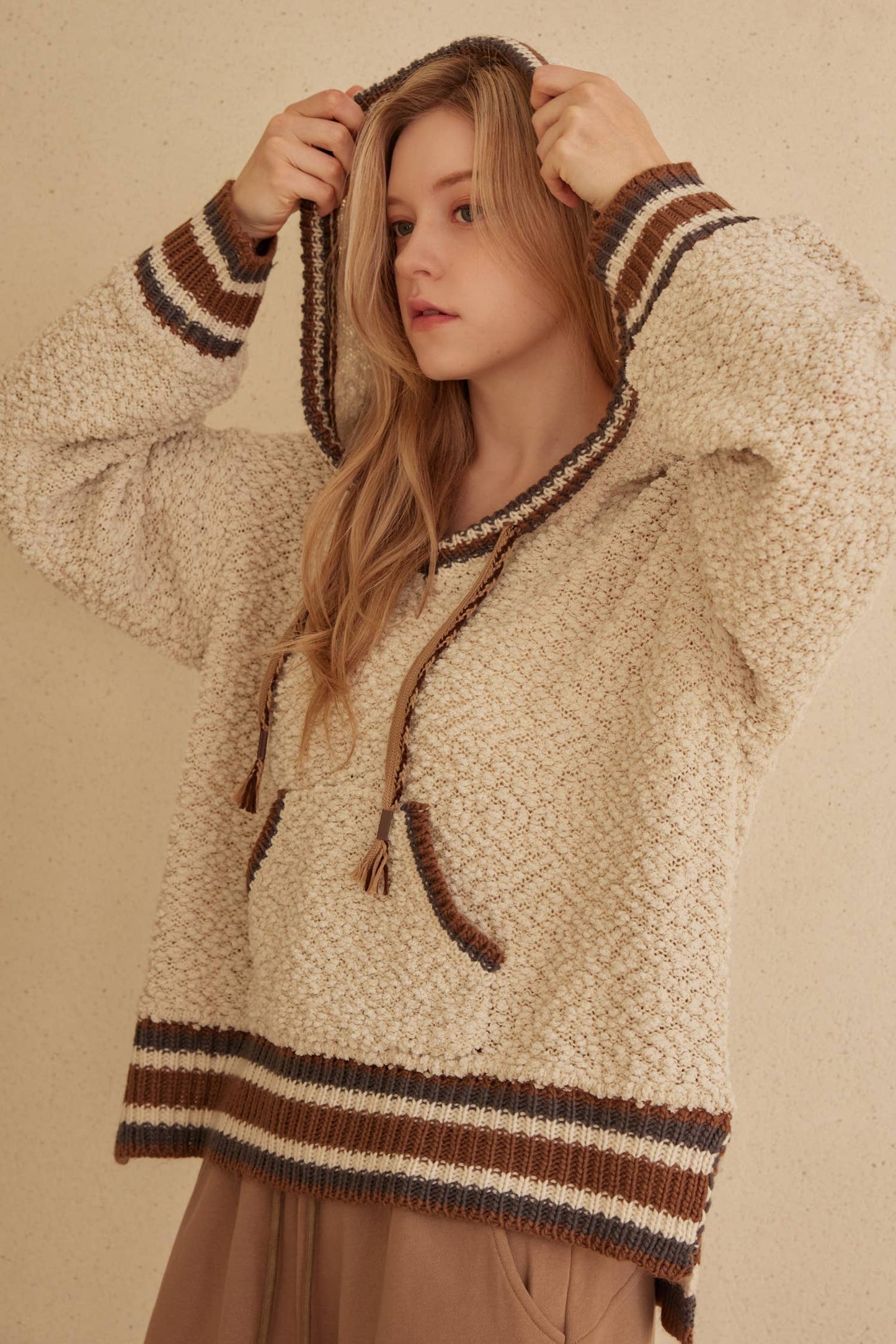 Cozy Hooded Puff Sweater