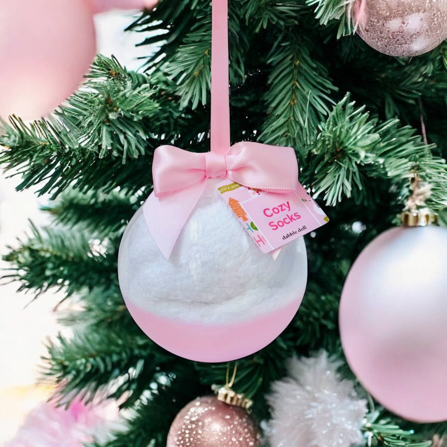 Cozy Socks Ornament, Holiday Gift for Women 