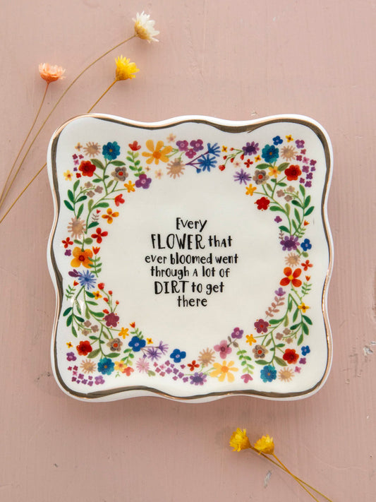 Natural Life Monterey Trinket Dish-Every Flower