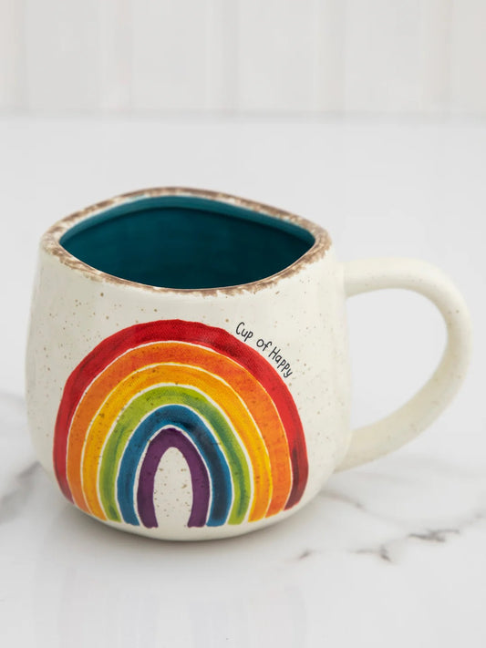 Natural Life Artisan Rainbow Coffee Mug-Cup of Happy