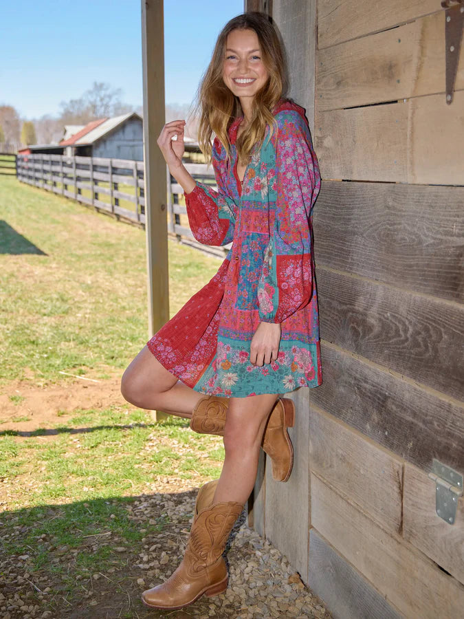 Natural Life Camille Mini Dress-Jewel Positano Scarf