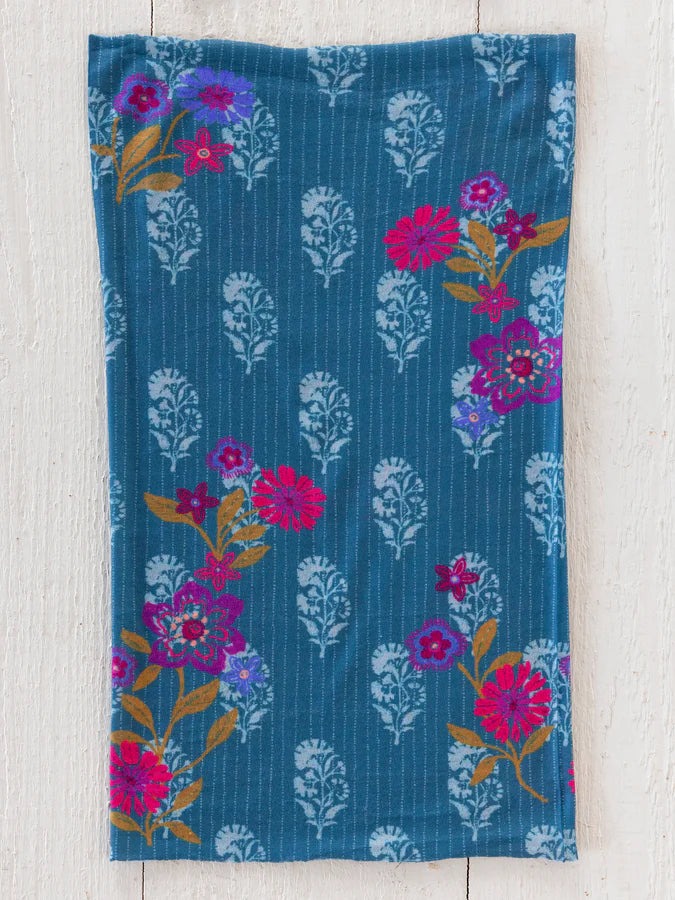 Natural Life Full Boho Bandeau® Headband-Block Stamp Indigo