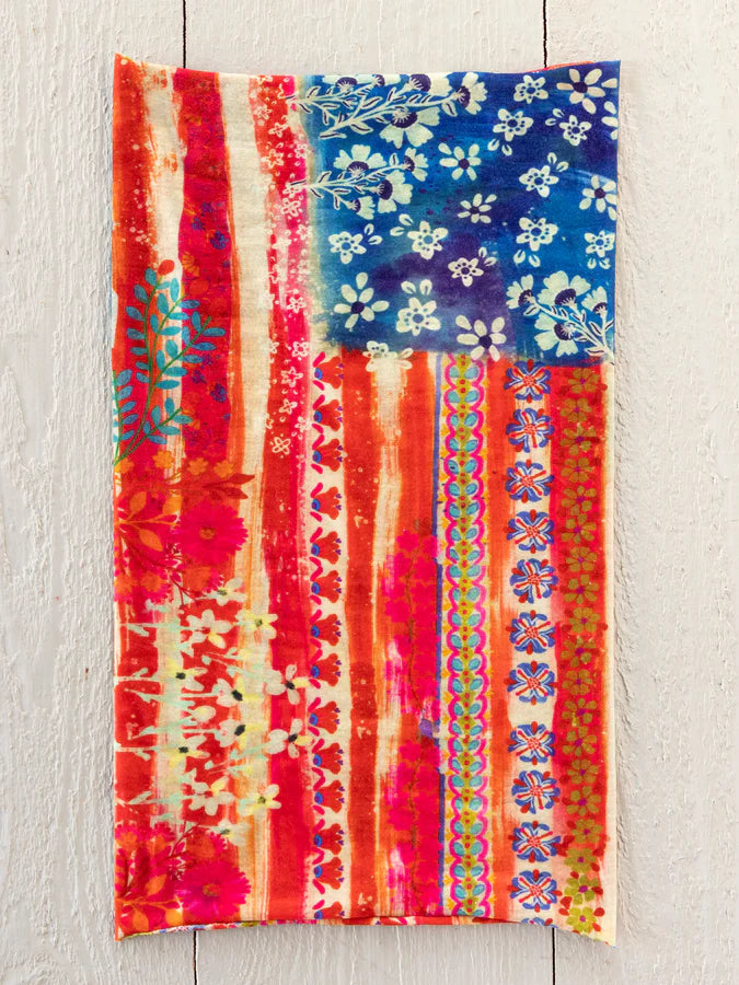Natural Life Full Boho Bandeau® Headband-American Flag