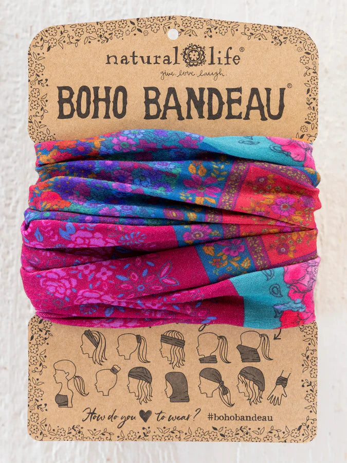 Natural Life Full Boho Bandeau® Headband-Jewel Positano Scarf)