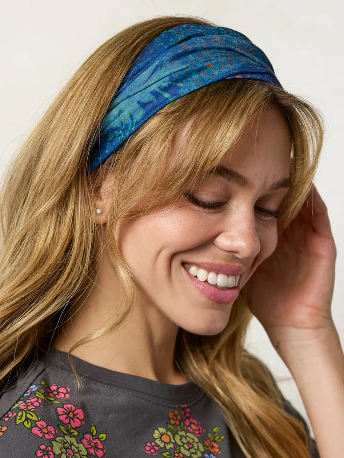 Natural Life Full Boho Bandeau® Headband-Navy Patchwork