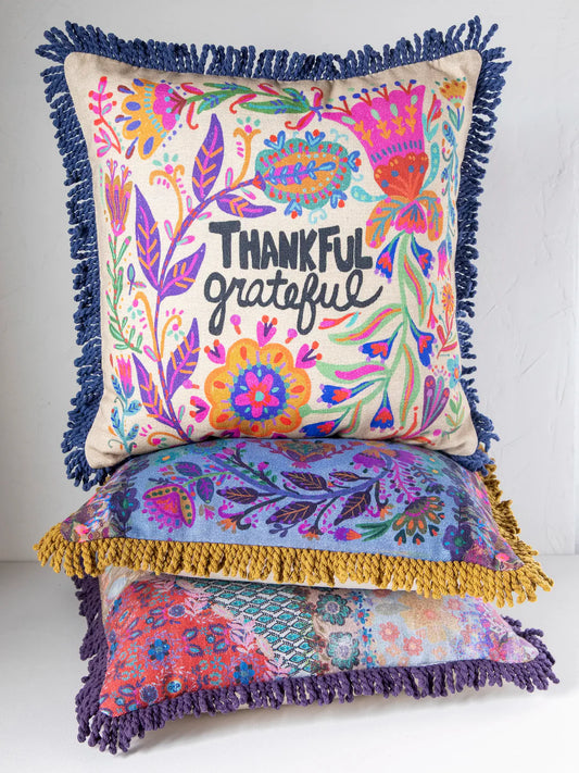 Natural Life Bungalow Pillow-Thankful Grateful