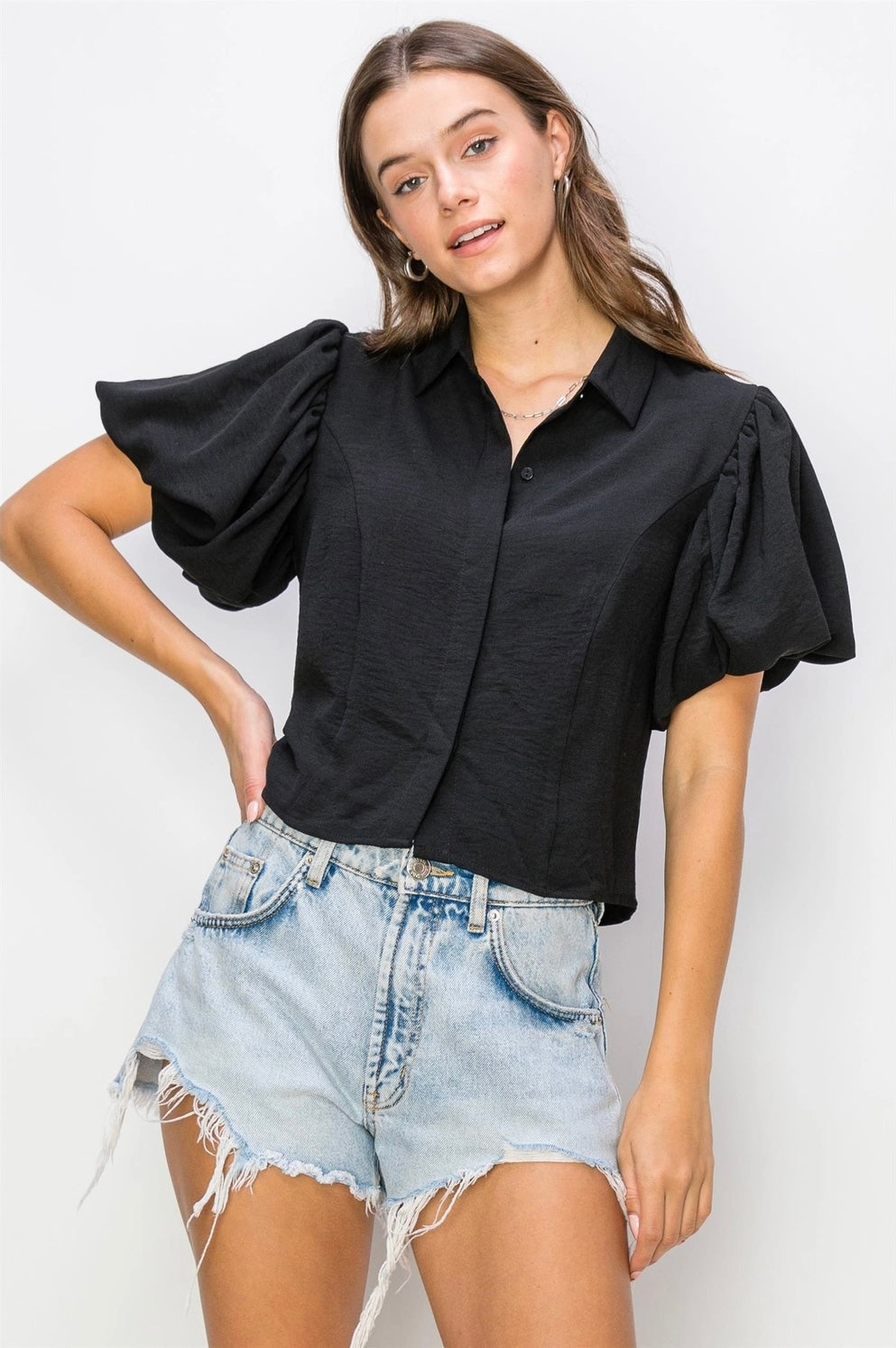 BALLOON SLEEVE BLOUSE