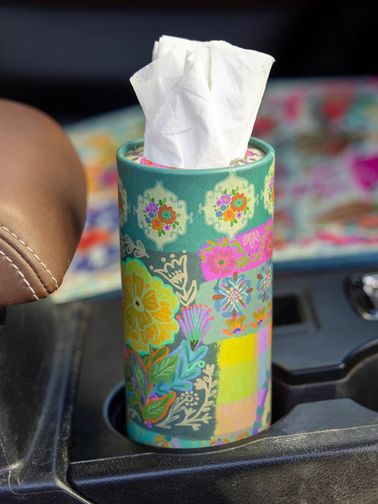 Natural Life Car Tissues-Floral Patchwork