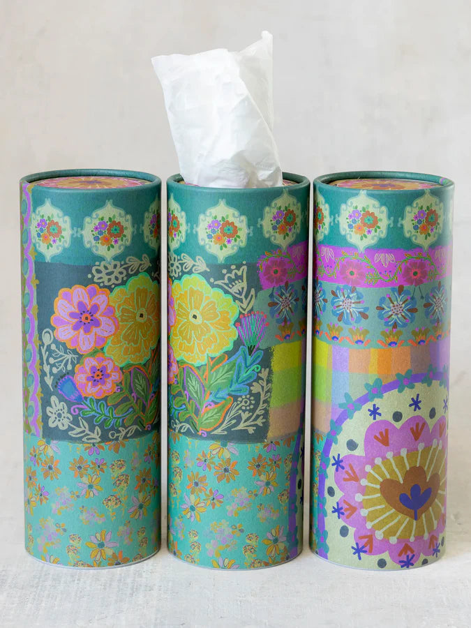 Natural Life Car Tissues-Floral Patchwork