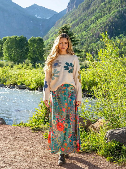 Natural Life Everyone's Favorite Sweater-Cream Daisy