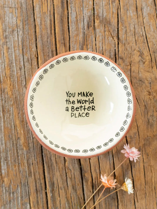 Natural Life Tiny Trinket Dish-World Better